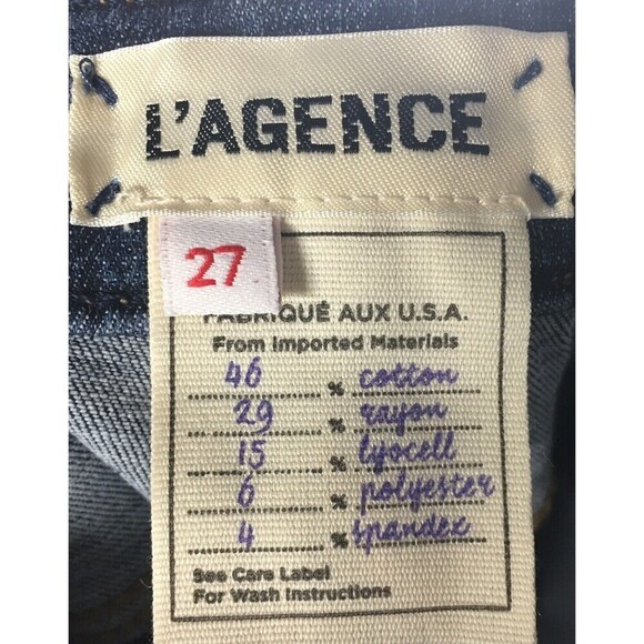 L'Agence Jeans Women's Size 27 Dark Vintage Skinny Marguerite - Picture 8 of 9